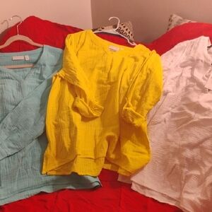Yellow Casual Blouse Top